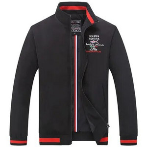 Jachetă de înaltă calitate pentru bărbați, primăvară, toamnă, trenci, broderie cu rechin, guler suport, jachetă pentru pilot, antivânt, 4XL