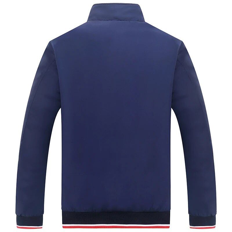 Jachetă de înaltă calitate pentru bărbați, primăvară, toamnă, trenci, broderie cu rechin, guler suport, jachetă pentru pilot, antivânt, 4XL