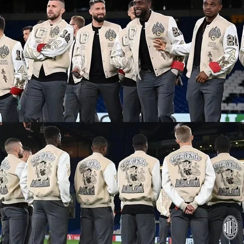 La modă Europa și Statele Unite ale Americii Jachetă bomber pentru bărbați, cu litere hip-hop, broderie, îmbinare, costum de baseball, jachetă Y2K
