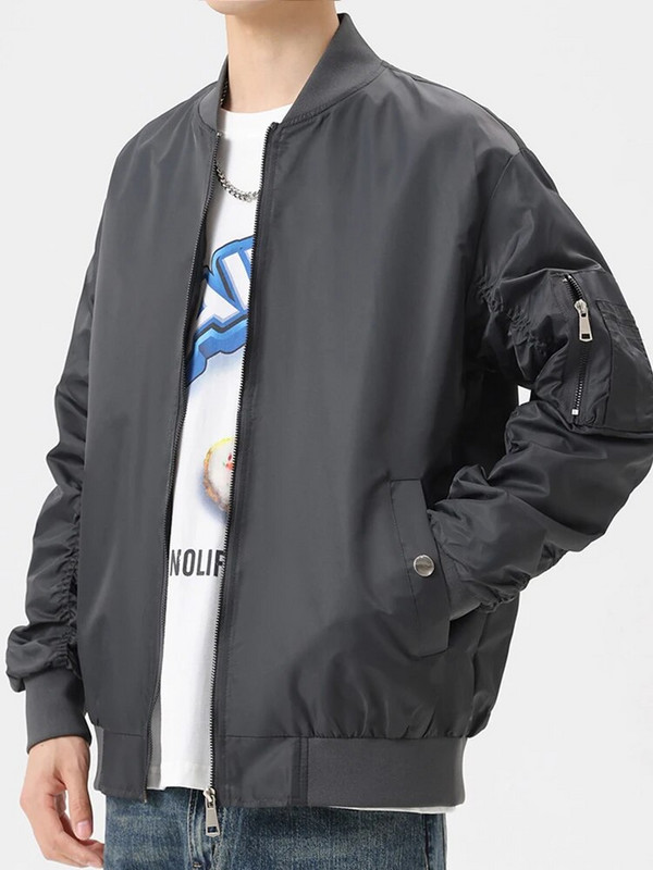 2023 Nová jesenná pánska bomber bunda, kórejská móda, armádne zelená, ležérna pilotná bunda, pánsky baseballový kabát, plus veľkosť 8XL