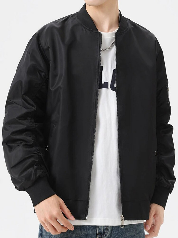 2023 Nová jesenná pánska bomber bunda, kórejská móda, armádne zelená, ležérna pilotná bunda, pánsky baseballový kabát, plus veľkosť 8XL