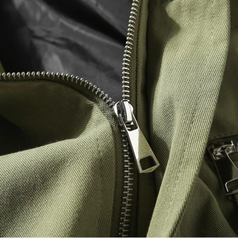 Jachetă tactică cu mai multe buzunare pentru bărbați, primăvară, toamnă, navetă, haină largi, aviator armată, uniforme de baseball, buzunar stereoscopic