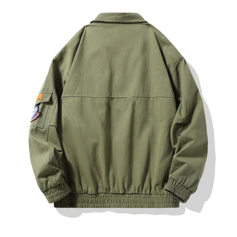 Jachetă tactică cu mai multe buzunare pentru bărbați, primăvară, toamnă, navetă, haină largi, aviator armată, uniforme de baseball, buzunar stereoscopic