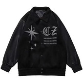 Jachetă Varsity Bărbați Jachetă Bomber pentru pilot cu revere Vintage Broderie Mantoane de baseball 2023 Hip Hop Streetwear Harajuku Mantoane supradimensionate