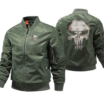 Fashion Skull LOOK Jacket Thick Bomber Jacket Men Windproof Ma-1 Air Thick Pilot Jacket Baseball Zipper ceketler casacas Coats