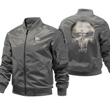 Fashion Skull LOOK Jacket Thick Bomber Jacket Men Windproof Ma-1 Air Thick Pilot Jacket Baseball Zipper ceketler casacas Coats