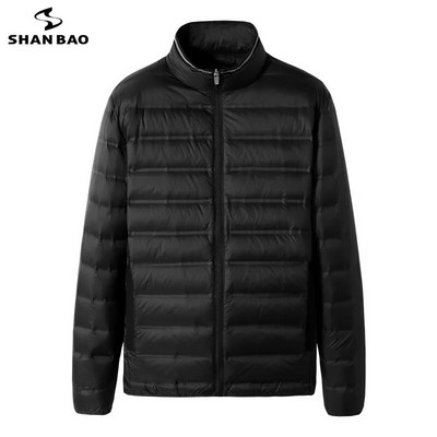 5XL 6XL 7XL 8XL Férfi állógallér Könnyű meleg pehelykabát Őszi téli márkájú ruházat Nagy méretű alkalmi bő kabát