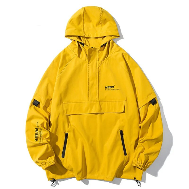Jachete cu glugă Harajuku, pentru bărbați, Hip Hop, haine de stradă, cu buzunare multiple, jachete de primăvară, toamnă, subțire, pentru varsity, mărime mare 5XL