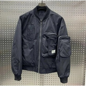 Pánska bomberová bunda, jeseň a zima, príliv, viacvreckový pánsky kabát, nový stojatý golier, americká baseballová bunda, kórejské vrchné oblečenie