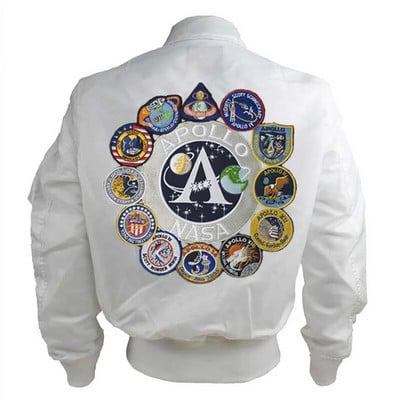 Apollo Mission Patch-uri Jachetă de zbor pentru bărbați Air Force Pilot Army Baseball Coat Breacă de vânt Impermeabil Îmbrăcăminte pentru bărbați Comerț cu ridicata