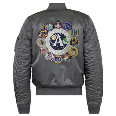 Apollo Mission Patch-uri Jachetă de zbor pentru bărbați Air Force Pilot Army Baseball Coat Breacă de vânt Impermeabil Îmbrăcăminte pentru bărbați Comerț cu ridicata