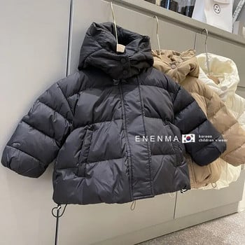 2023 Children Boys Winter Parka Hoodie Φερμουάρ με φερμουάρ Χαλαρό μπουφάν Χοντρό Ζεστό Παιδικό Αγόρια Στολή χιονιού για παιδιά 1-8 ετών