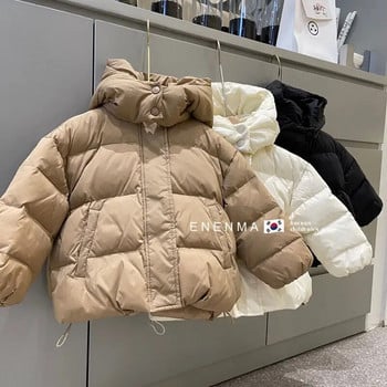 2023 Children Boys Winter Parka Hoodie Φερμουάρ με φερμουάρ Χαλαρό μπουφάν Χοντρό Ζεστό Παιδικό Αγόρια Στολή χιονιού για παιδιά 1-8 ετών