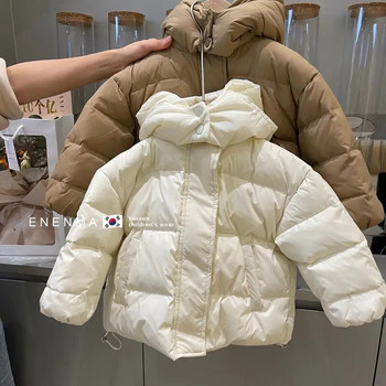 2023 Children Boys Winter Parka Hoodie Φερμουάρ με φερμουάρ Χαλαρό μπουφάν Χοντρό Ζεστό Παιδικό Αγόρια Στολή χιονιού για παιδιά 1-8 ετών