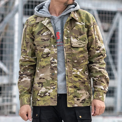 Πολυλειτουργικό Tactical ανδρικό τζάκετ πολλαπλών τσέπης αδιάβροχο εξωτερικό φορτίο Windbreaker City Commute Ελαφρύ παλτό μάχης