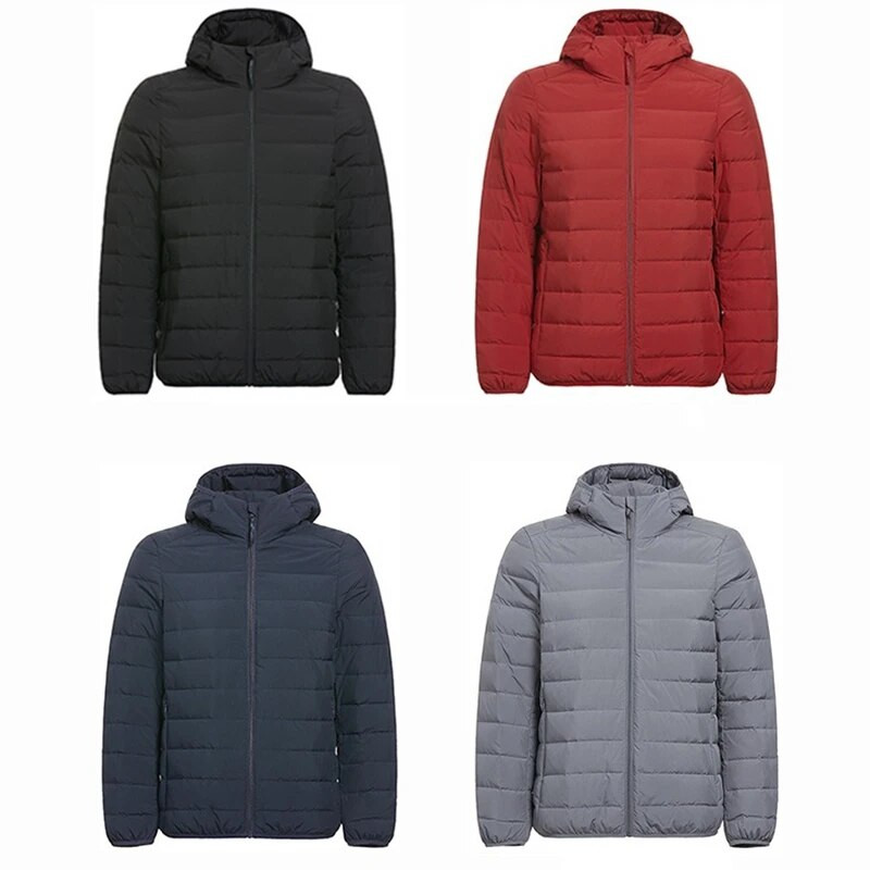 7XL matná tkanina ultra ľahká páperová bunda pánska s kapucňou zimná pánska páperová bunda vetrovka perová bunda ľahká prenosná bunda