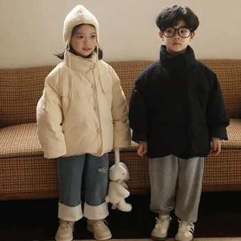 Χειμερινό Παιδικό πουπουλένιο τζάκετ Thicken Ζεστά παιδικά παλτό Μόδα Φαρδιά ρούχα για αγόρια Λευκά πανωφόρια με πούπουλα για κορίτσια Κορεάτικη στολή