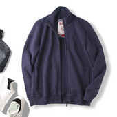 Pánska zimná bavlnená flísová mikina s kapucňou, zahustený vertikálny golier, voľná bunda, ležérna športová bunda s kapucňou a kardigan