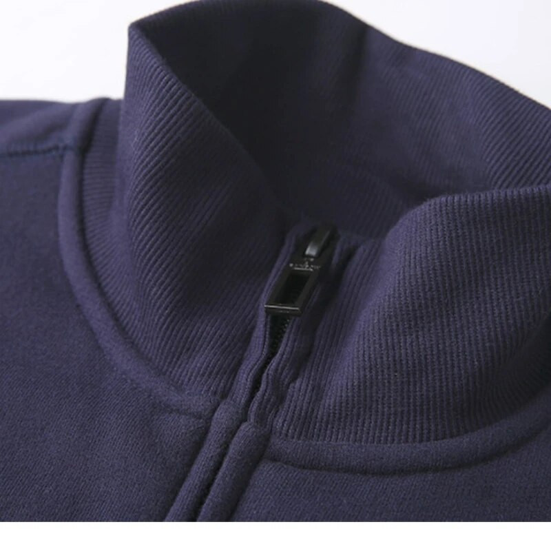 Pánska zimná bavlnená flísová mikina s kapucňou, zahustený vertikálny golier, voľná bunda, ležérna športová bunda s kapucňou a kardigan