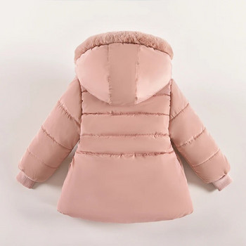 2 3 4 Χρόνια Keep Warm Κοριτσίστικα μπουφάν Φθινόπωρο Χειμώνας Παλτό Μικρή Πριγκίπισσα με κουκούλα με φερμουάρ Βρεφικά εξωτερικά ρούχα Χριστουγεννιάτικο δώρο Παιδικά ρούχα