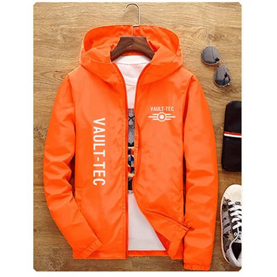 Nová pánska dámska bunda s kapucňou, módna Vault-Tec logo, herná videohra, potlač Fallout, ležérna vetrovka, pánska bunda 7XL