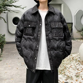 Jachetă de iarnă pentru bărbați, vintage, groasă, căptușită, din bumbac, haine căptușite pentru femei.