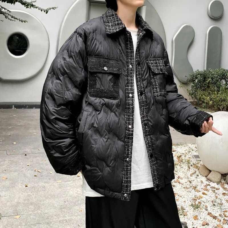 Jachetă de iarnă pentru bărbați, vintage, groasă, căptușită, din bumbac, haine căptușite pentru femei.