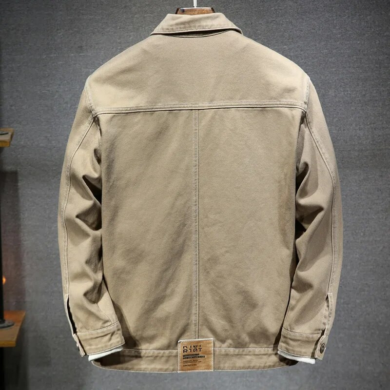 Mărime suplimentară 5XL 6XL 7XL jachetă de toamnă pentru bărbați din denim 2023 Nouă îmbrăcăminte pentru bărbați la modă de lucru Plus Size Casual Tops