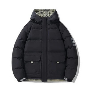 DIMUSI Zimná pánska teplá bunda, módna pánska bavlnená zahusťovacia prešívaná bunda, ležérne oblečenie, pánske páperové termálne bundy s kapucňou