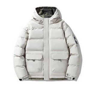 DIMUSI Zimná pánska teplá bunda, módna pánska bavlnená zahusťovacia prešívaná bunda, ležérne oblečenie, pánske páperové termálne bundy s kapucňou