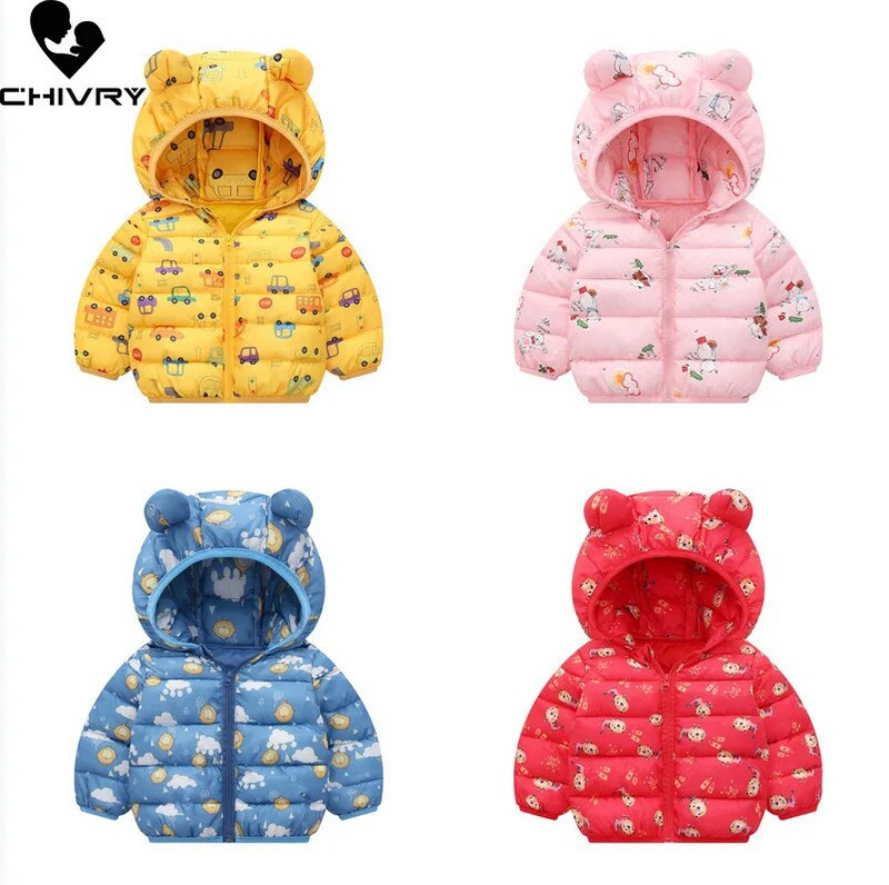 Jachetă căptușită din bumbac pentru copii de iarnă pentru copii mici, băieți, fete, drăguț, cu glugă, cu fermoar, jachete groase, calde, scurte