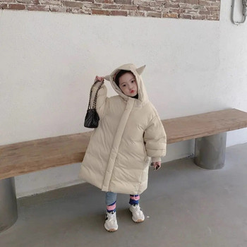 Χειμερινά παιδικά ρούχα Παιδικά λευκή πάπια πουπουλένια μεσαία προς μεγάλη παιδικά πουπουλένια μπουφάν Μεσαία έως μακρύ μωρό χοντρό παλτό