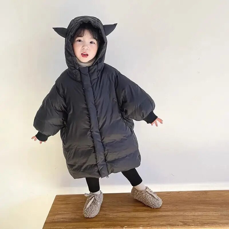 Îmbrăcăminte de iarnă pentru copii puf alb de rață pentru copii, mijlociu spre mare Jachetă pentru copii de puf, de medie până la lungă, pentru copii, groasă