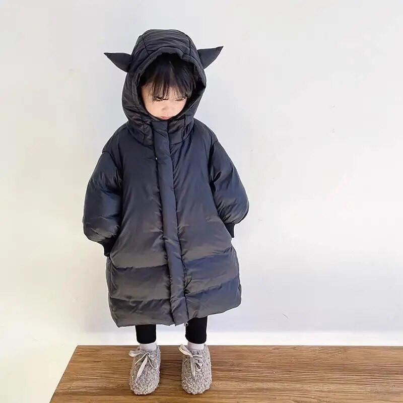 Îmbrăcăminte de iarnă pentru copii puf alb de rață pentru copii, mijlociu spre mare Jachetă pentru copii de puf, de medie până la lungă, pentru copii, groasă
