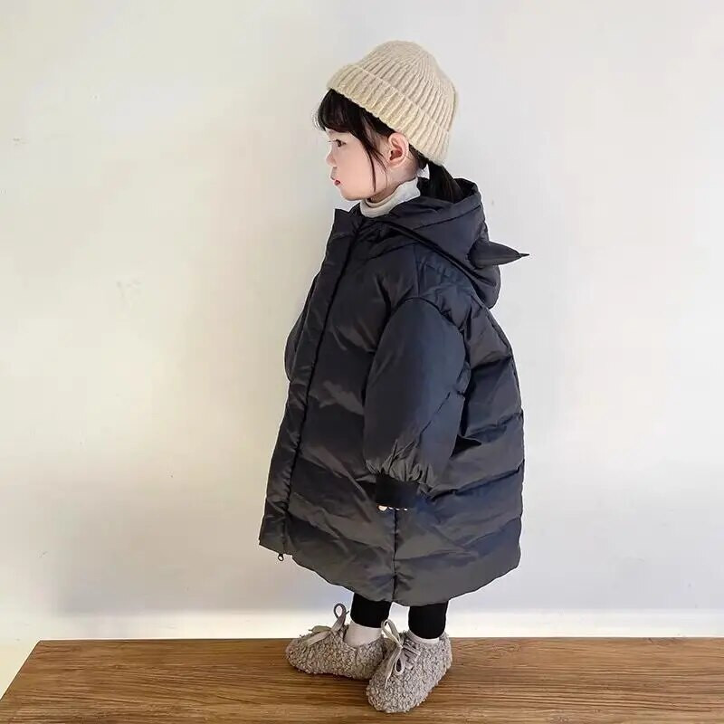 Îmbrăcăminte de iarnă pentru copii puf alb de rață pentru copii, mijlociu spre mare Jachetă pentru copii de puf, de medie până la lungă, pentru copii, groasă