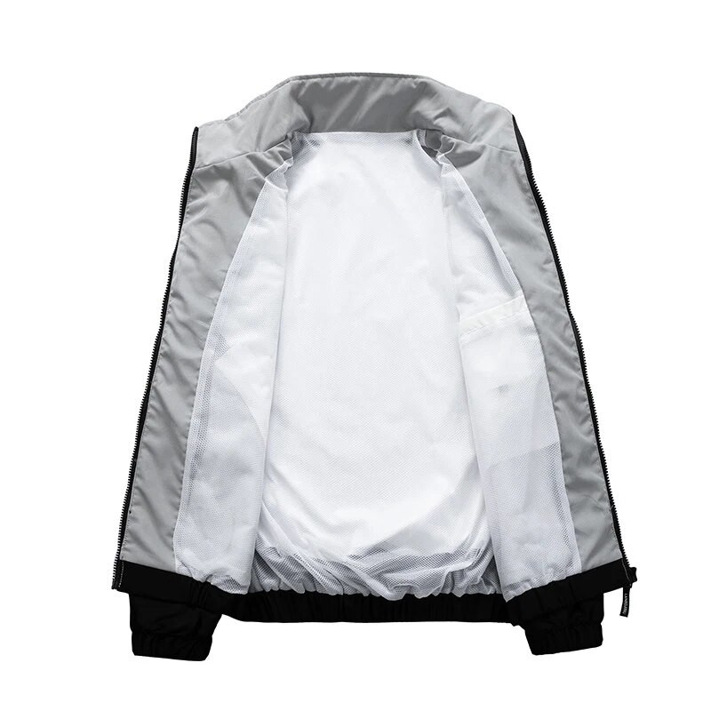 DIMUSI Jachetă Bomber pentru bărbați ocazional Anorak pentru bărbați Hip Hop cu fermoar haină la modă pentru bărbați, îmbrăcăminte de stradă, uniformă de baseball, haine cu glugă.