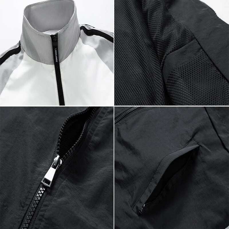 DIMUSI Jachetă Bomber pentru bărbați ocazional Anorak pentru bărbați Hip Hop cu fermoar haină la modă pentru bărbați, îmbrăcăminte de stradă, uniformă de baseball, haine cu glugă.