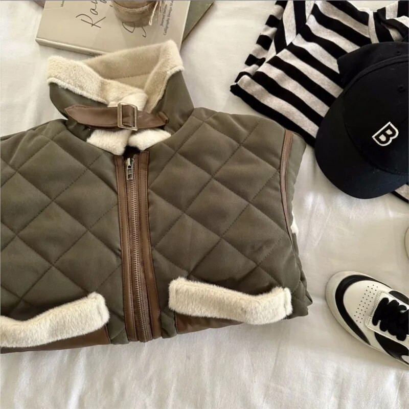 2024 nové zimné chlapčenské PU kabáty, bavlnené prešívané teplé bundy, páperové parky, detské ležérne pohodlné kabáty, oblečenie