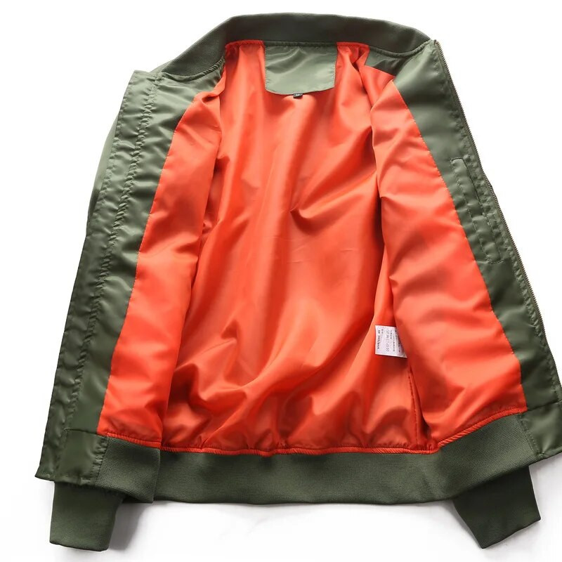 Primăvară Toamnă Bărbați MA1 Army Air Force Fly Jacket Jachetă de primăvară subțire Plus Size pentru Bărbat Pilot Air Force Bomber Jacket Palton pentru bărbați