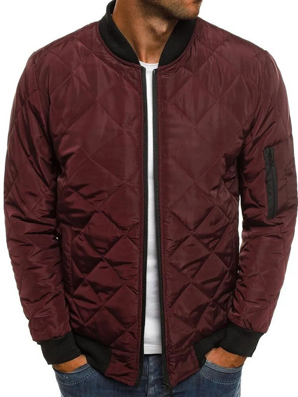 Jachete căptușite din bumbac solid Bărbați Lingge cusut guler îngroșat Îmbrăcăminte pentru bărbați Moda iarnă Jachetă caldă cu mânecă lungă pentru bărbați