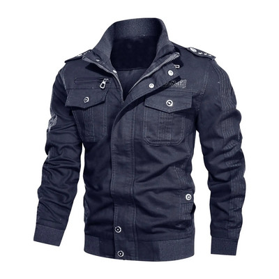 Pánska vojenská bomber bunda Plus Size, jarná jeseň, ležérna pilotná bunda s viacerými vreckami, pánska armádna nákladná letecká bunda, veľkosť M-6XL