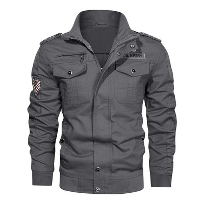 Pánska vojenská bomber bunda Plus Size, jarná jeseň, ležérna pilotná bunda s viacerými vreckami, pánska armádna nákladná letecká bunda, veľkosť M-6XL