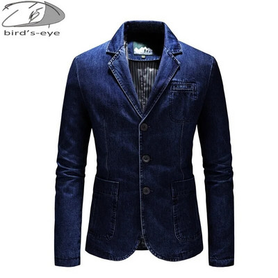 Jesenné/zimné džínsové bundy, saká, bavlnené, ležérne, pánske, obleky, vrchné oblečenie, modrý kabát, džínsové oblečenie, pánske saká, pánske bundy, 4XL