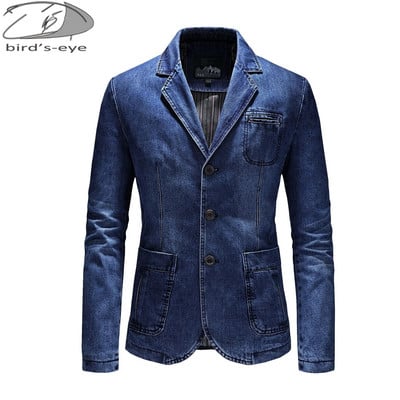 Jesenné/zimné džínsové bundy, saká, bavlnené, ležérne, pánske, obleky, vrchné oblečenie, modrý kabát, džínsové oblečenie, pánske saká, pánske bundy, 4XL