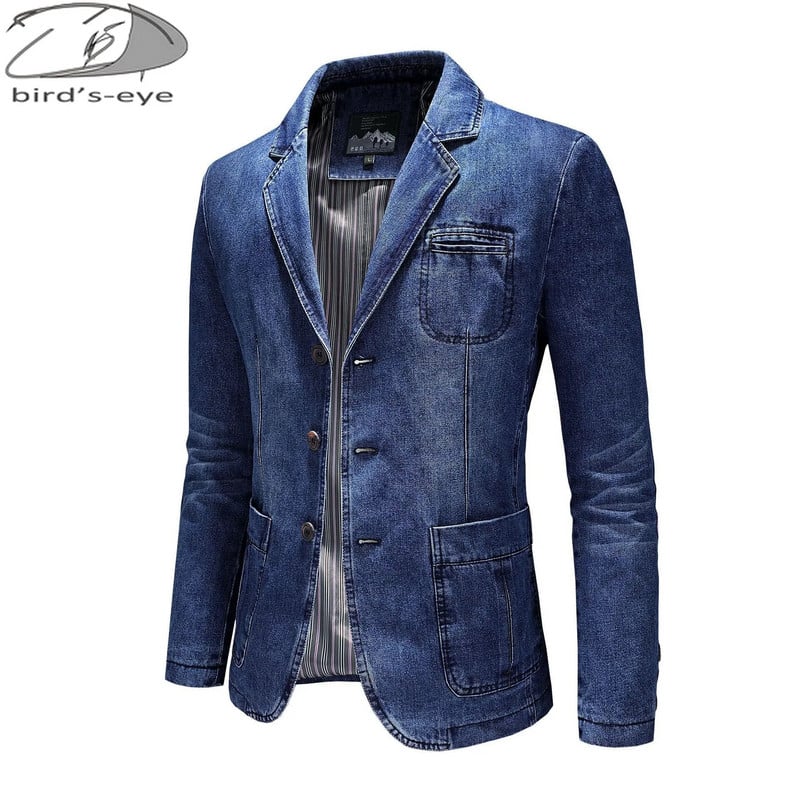 Jesenné/zimné džínsové bundy, saká, bavlnené, ležérne, pánske, obleky, vrchné oblečenie, modrý kabát, džínsové oblečenie, pánske saká, pánske bundy, 4XL