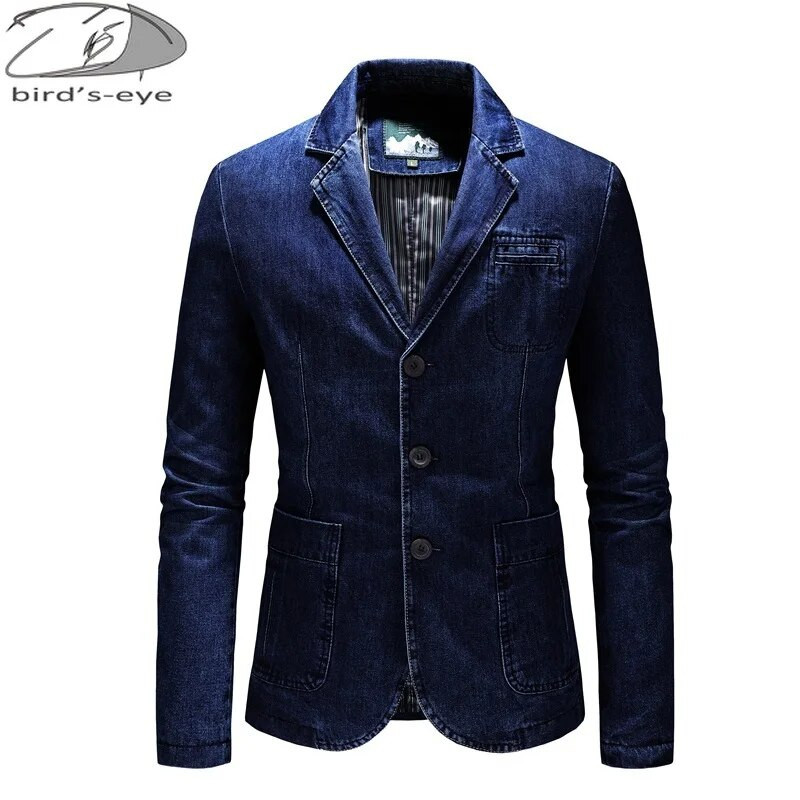 Jesenné/zimné džínsové bundy, saká, bavlnené, ležérne, pánske, obleky, vrchné oblečenie, modrý kabát, džínsové oblečenie, pánske saká, pánske bundy, 4XL