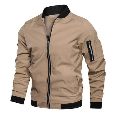 Pánska bomber bunda, ležérne streetwear, hip hop, zipsové kabáty, vetrovka, módne vrchné oblečenie, letecké baseballové bundy, uniformné oblečenie