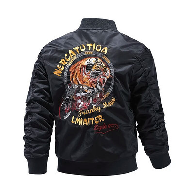 Jachetă militară de primăvară, aviator, pentru bărbați, jachetă de baseball, haină tactică, îmbrăcăminte de stradă, bărbați, modă vintage, broderie, haină subțire, supradimensionată