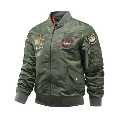 Jachetă militară de primăvară, aviator, pentru bărbați, jachetă de baseball, haină tactică, îmbrăcăminte de stradă, bărbați, modă vintage, broderie, haină subțire, supradimensionată