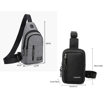 Пътнически мъжки чанти USB чанта за гърди Дизайнерски чанти Messenger Crossbody Чанти водоустойчива чанта през рамо Диагонален пакет Спортна гръбна раница